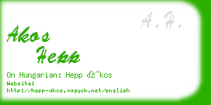 akos hepp business card